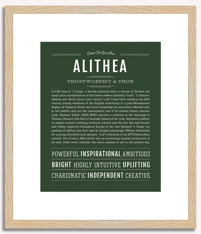 Alithea | Name Art Print