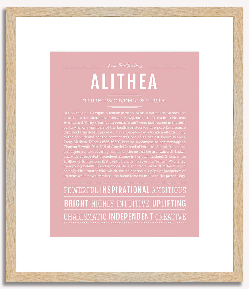 Alithea | Name Art Print