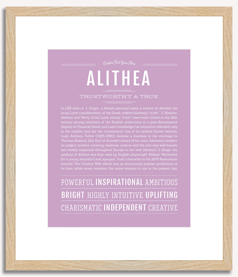 Alithea | Name Art Print