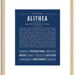 Alithea | Name Art Print