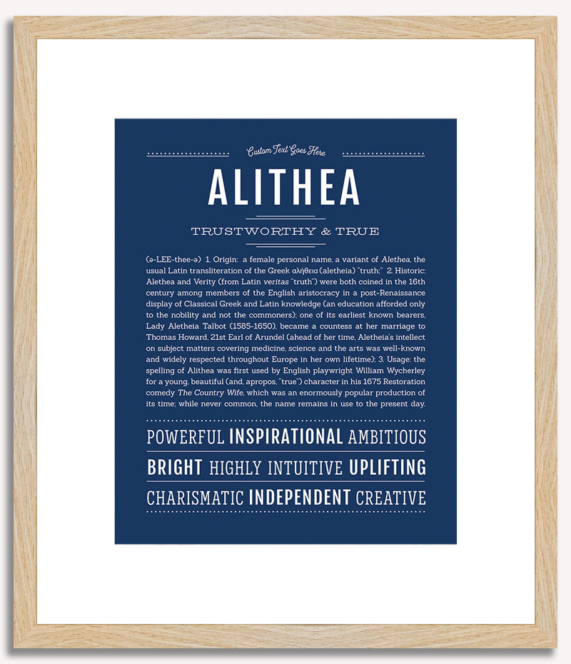 Alithea | Name Art Print