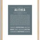 Alithea | Name Art Print