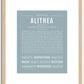 Alithea | Name Art Print