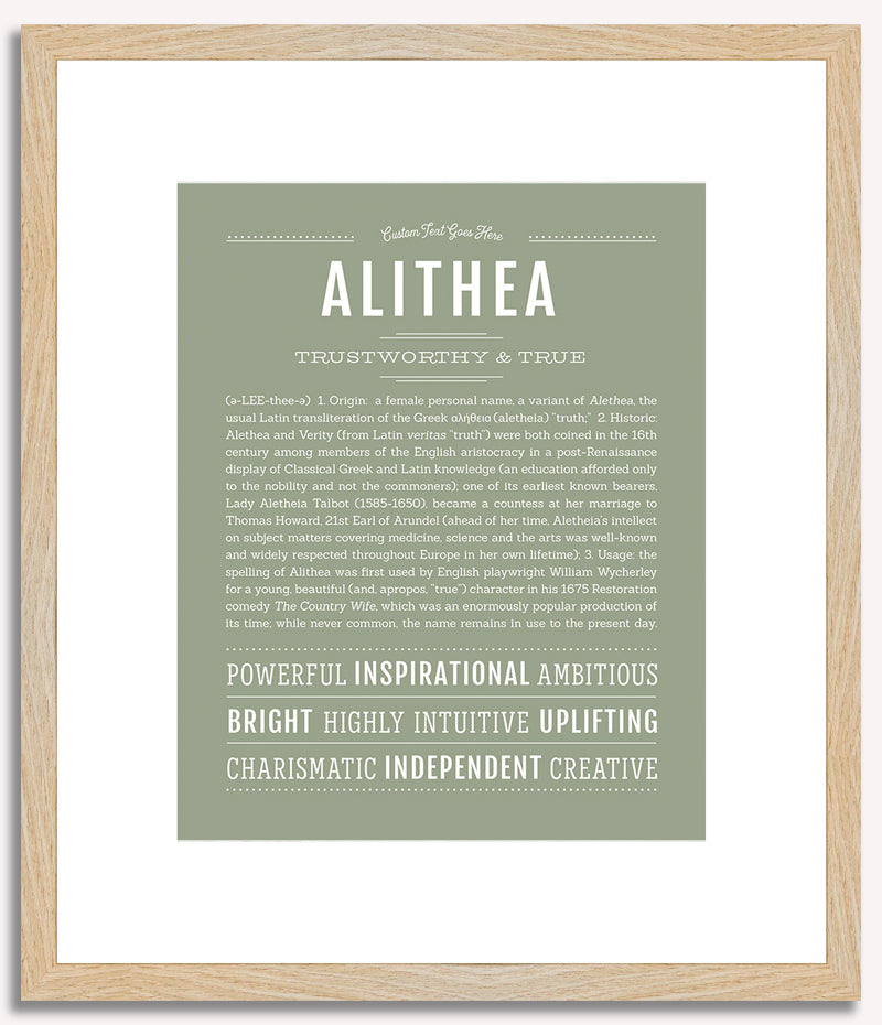 Alithea | Name Art Print