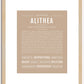 Alithea | Name Art Print