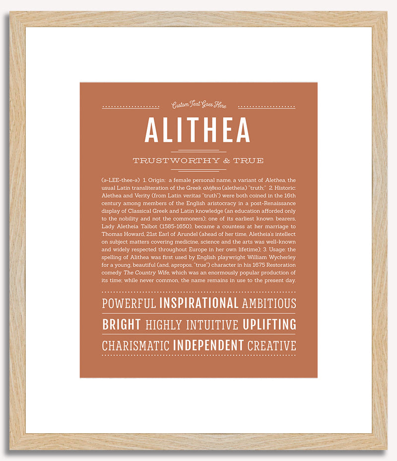 Alithea | Name Art Print