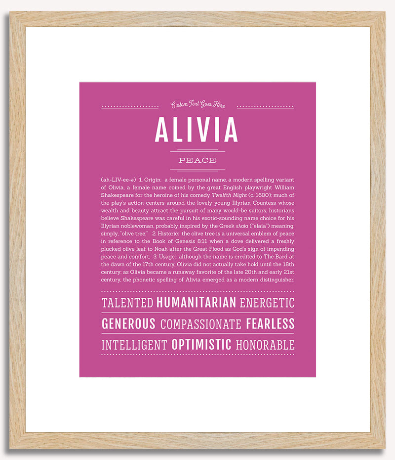 Alivia | Name Art Print