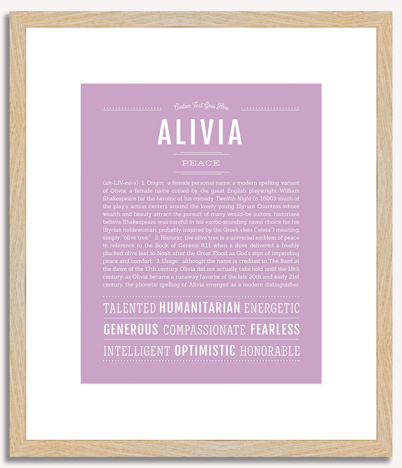 Alivia | Name Art Print