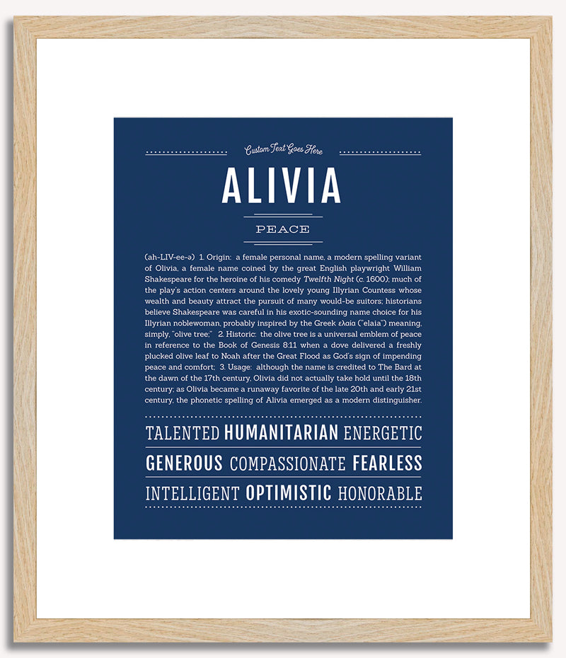 Alivia | Name Art Print