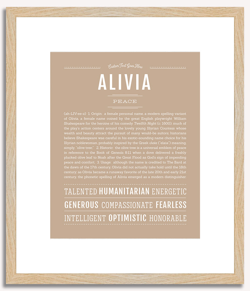 Alivia | Name Art Print