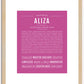 Aliza | Name Art Print