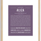 Aliza | Name Art Print