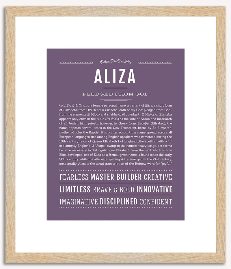 Aliza | Name Art Print