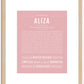 Aliza | Name Art Print