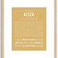 Aliza | Name Art Print