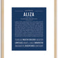 Aliza | Name Art Print