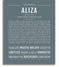 Aliza | Name Art Print – Name Stories