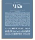 Aliza | Name Art Print – Name Stories