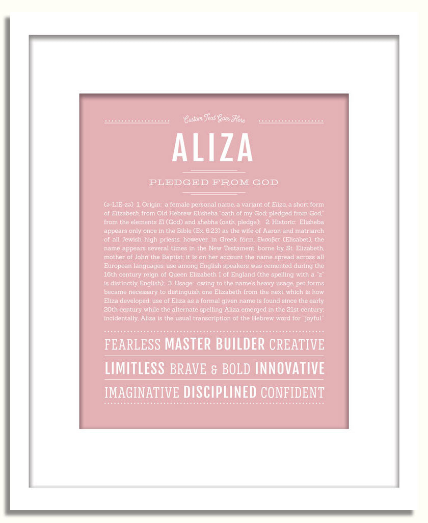 Frame Options | Dusty Rose | White Frame, Matted