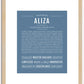 Aliza | Name Art Print