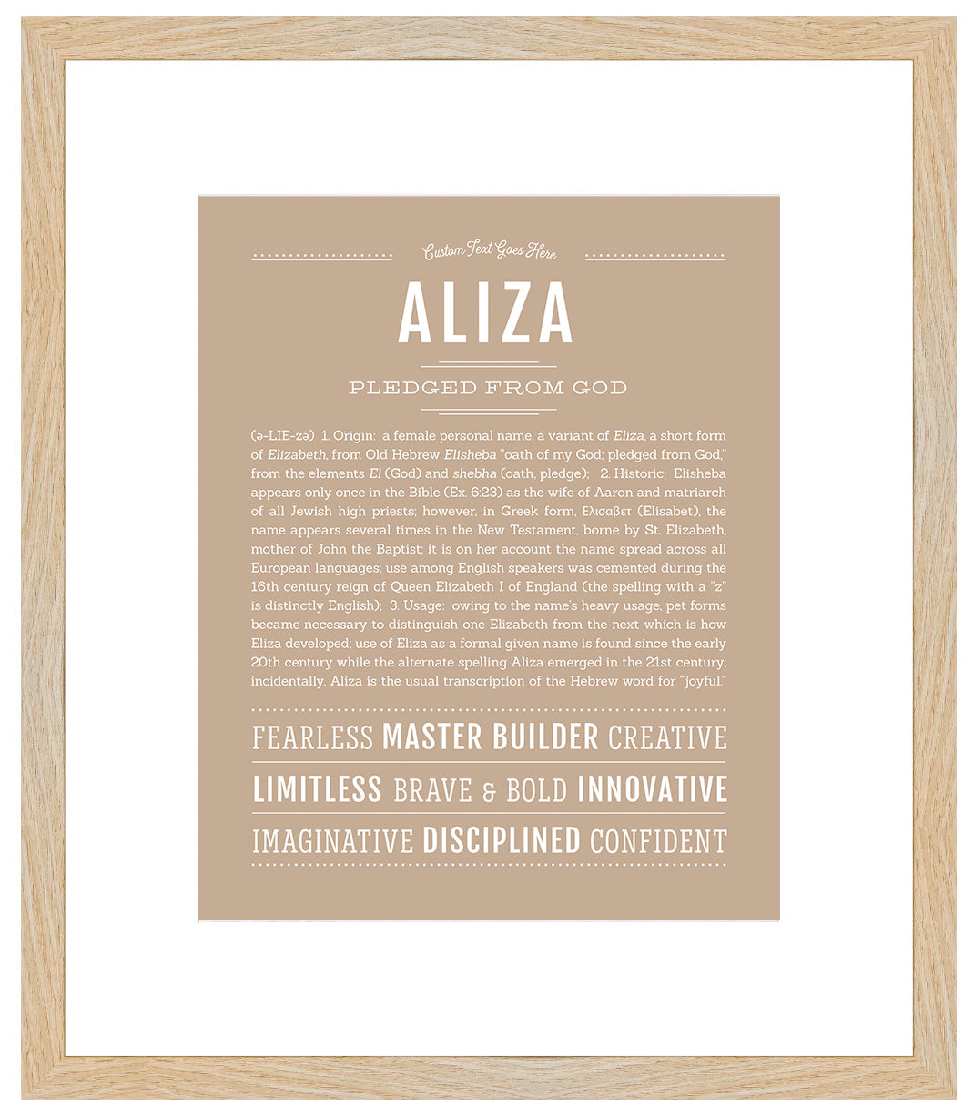 Aliza | Name Art Print