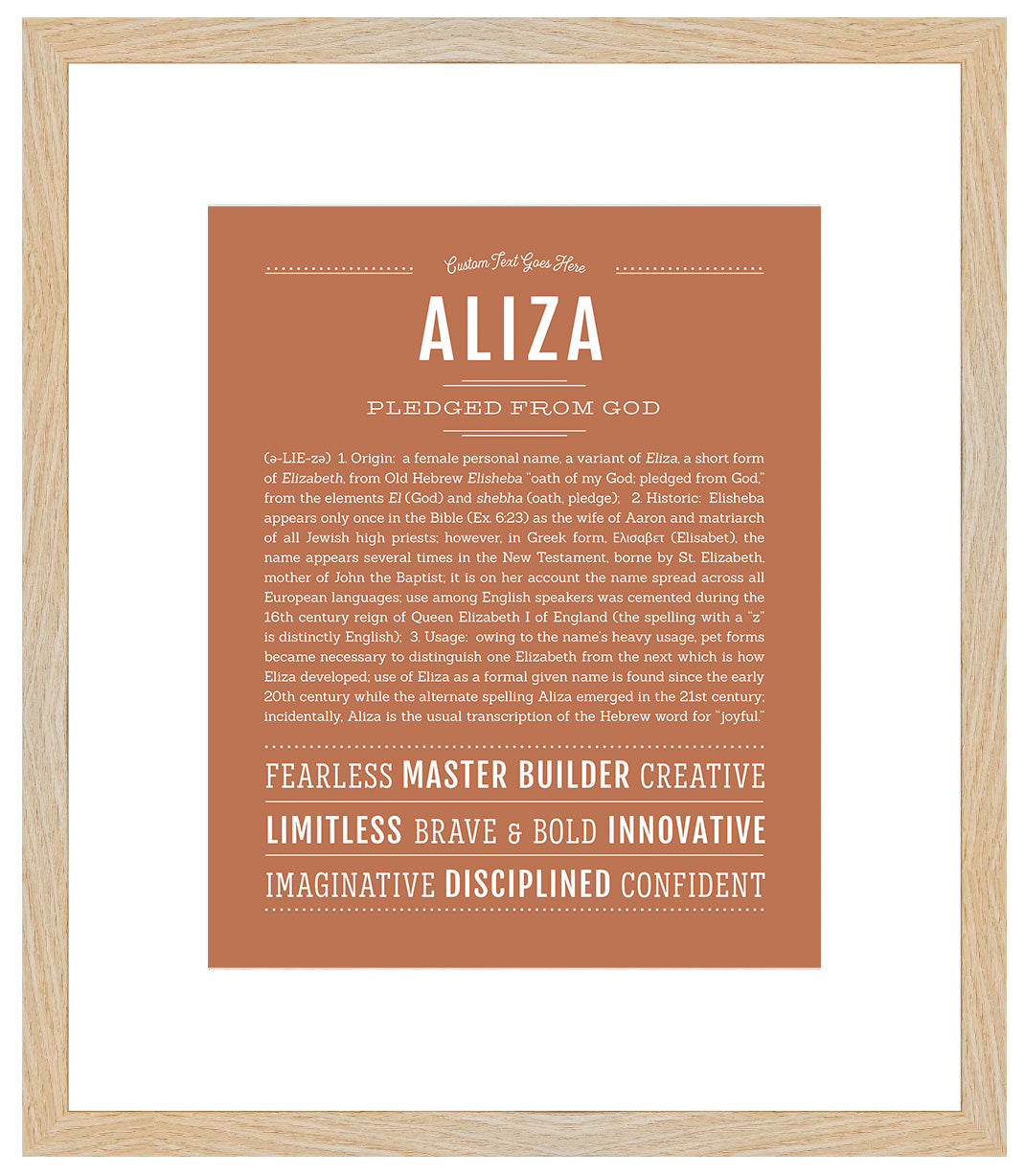 Aliza | Name Art Print