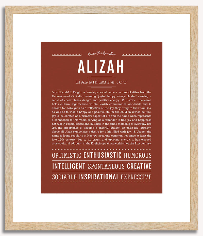 Alizah | Name Art Print