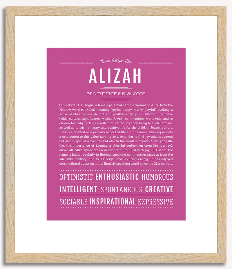 Alizah | Name Art Print