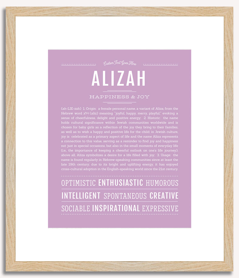 Alizah | Name Art Print