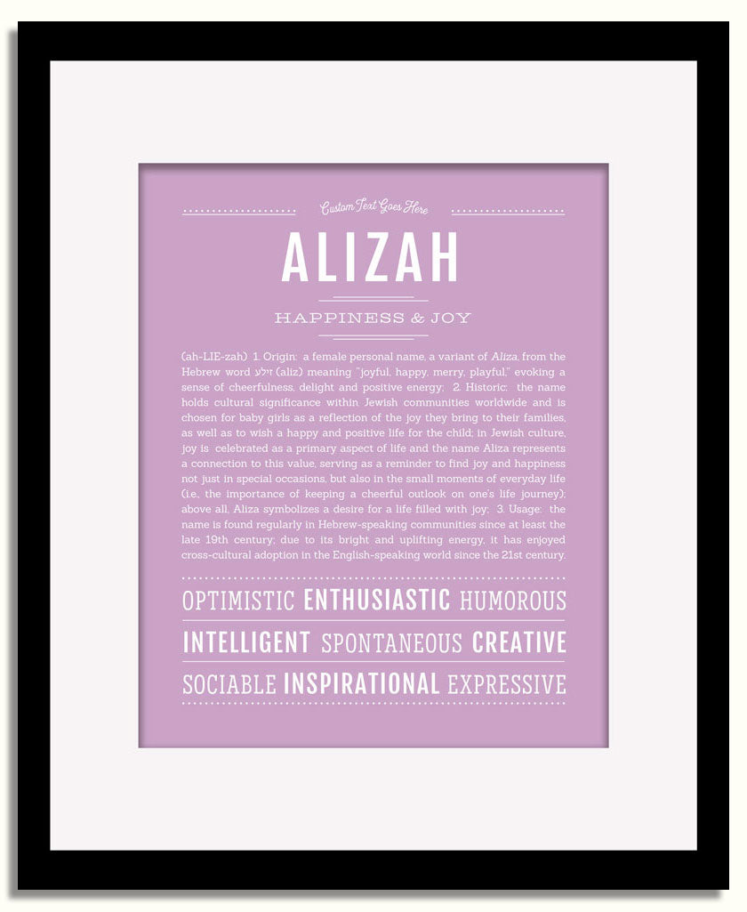 Frame Options | Lilac | Black Frame, Matted