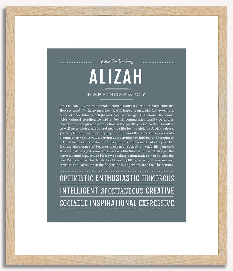 Alizah | Name Art Print