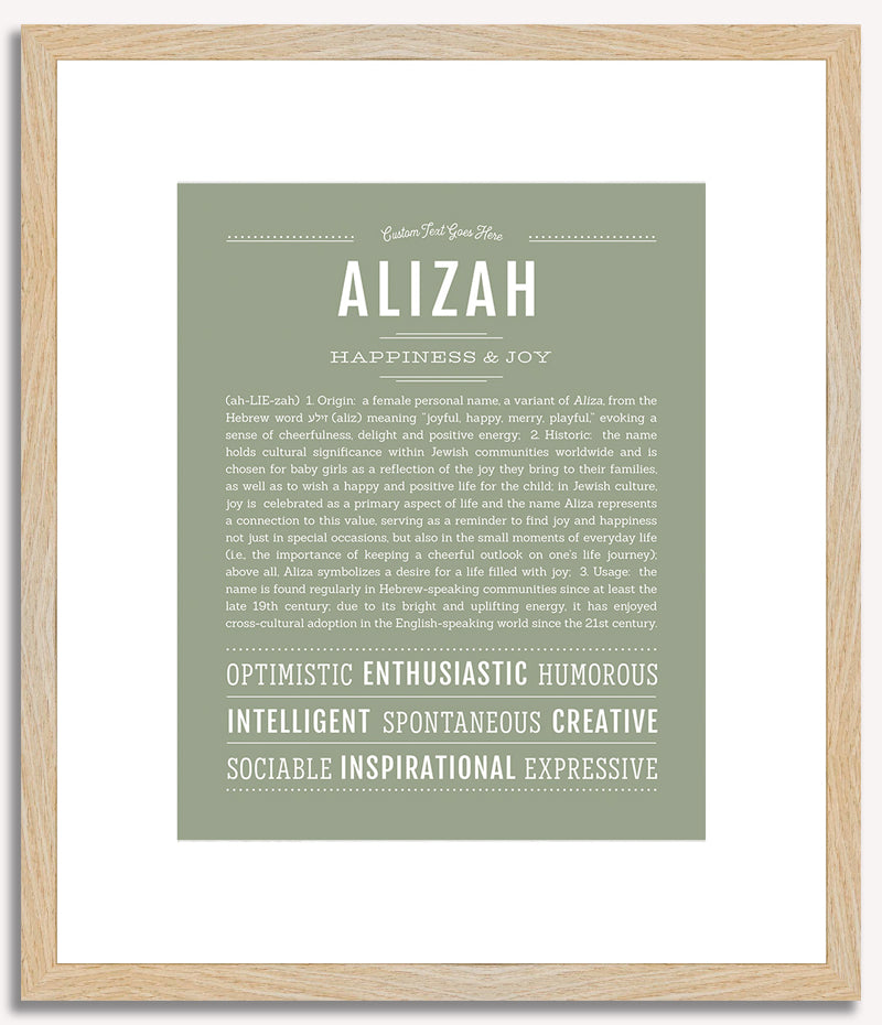 Alizah | Name Art Print