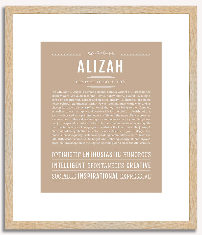 Alizah | Name Art Print