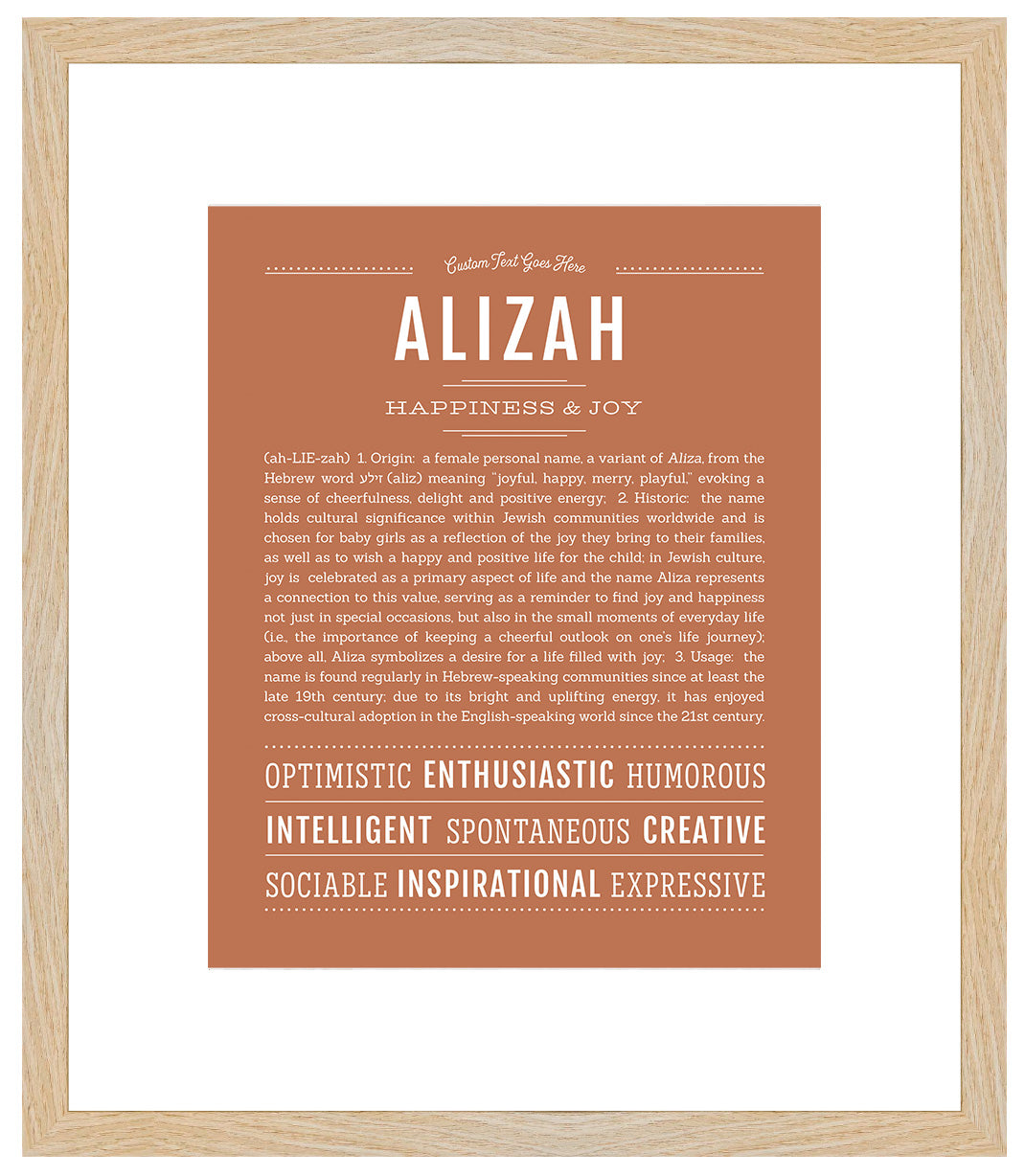 Alizah | Name Art Print