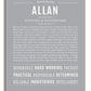 Allan Personalized Name Meaning Art Prints – Name Stories