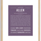 Allen | Name Art Print