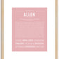 Allen | Name Art Print