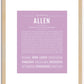 Allen | Name Art Print