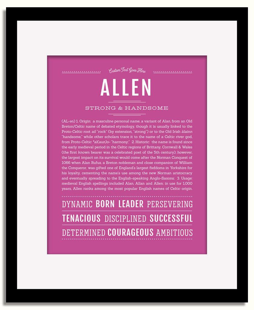 Frame Options | Dark Pink | Black Frame, Matted