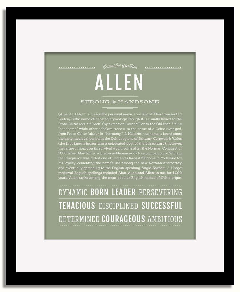 Frame Options | Sage | Black Frame, Matted