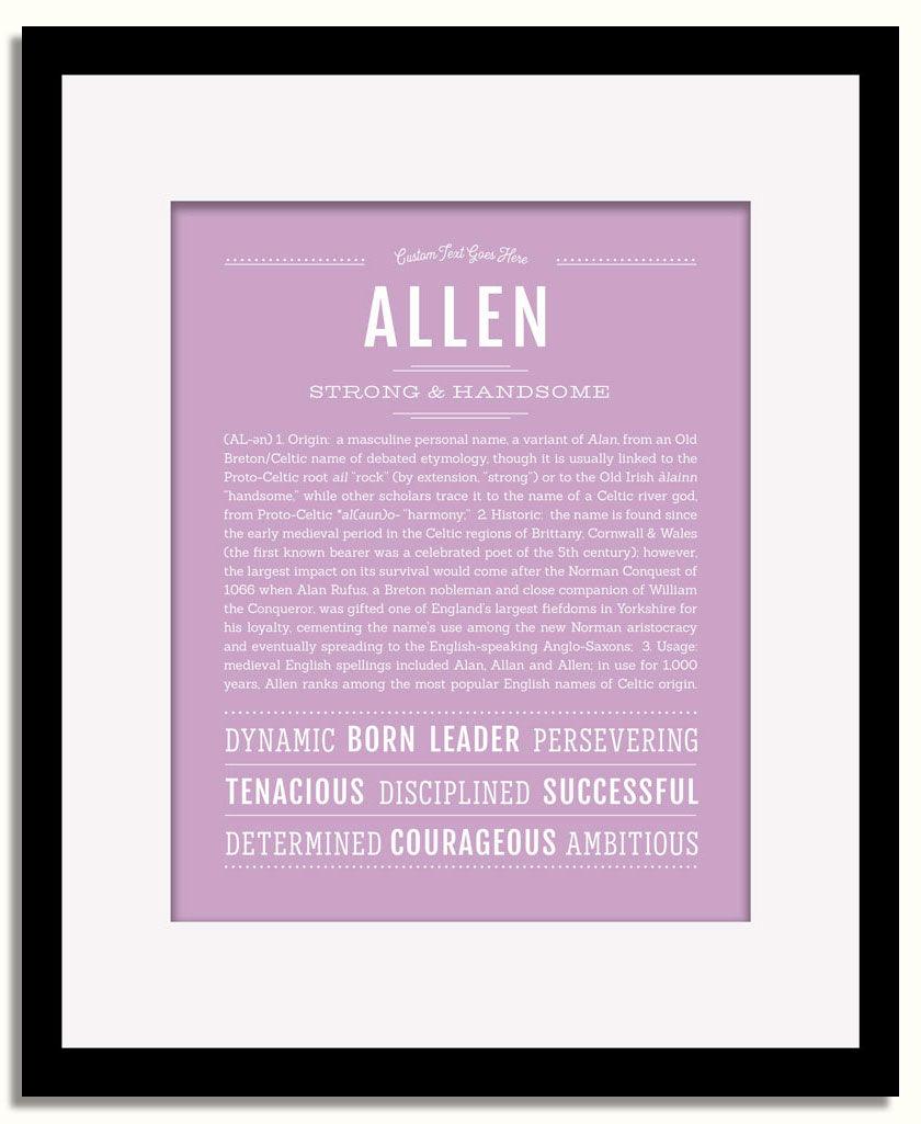 Frame Options | Lilac | Black Frame, Matted