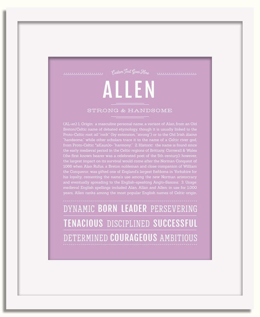 Frame Options | Lilac | White Frame, Matted