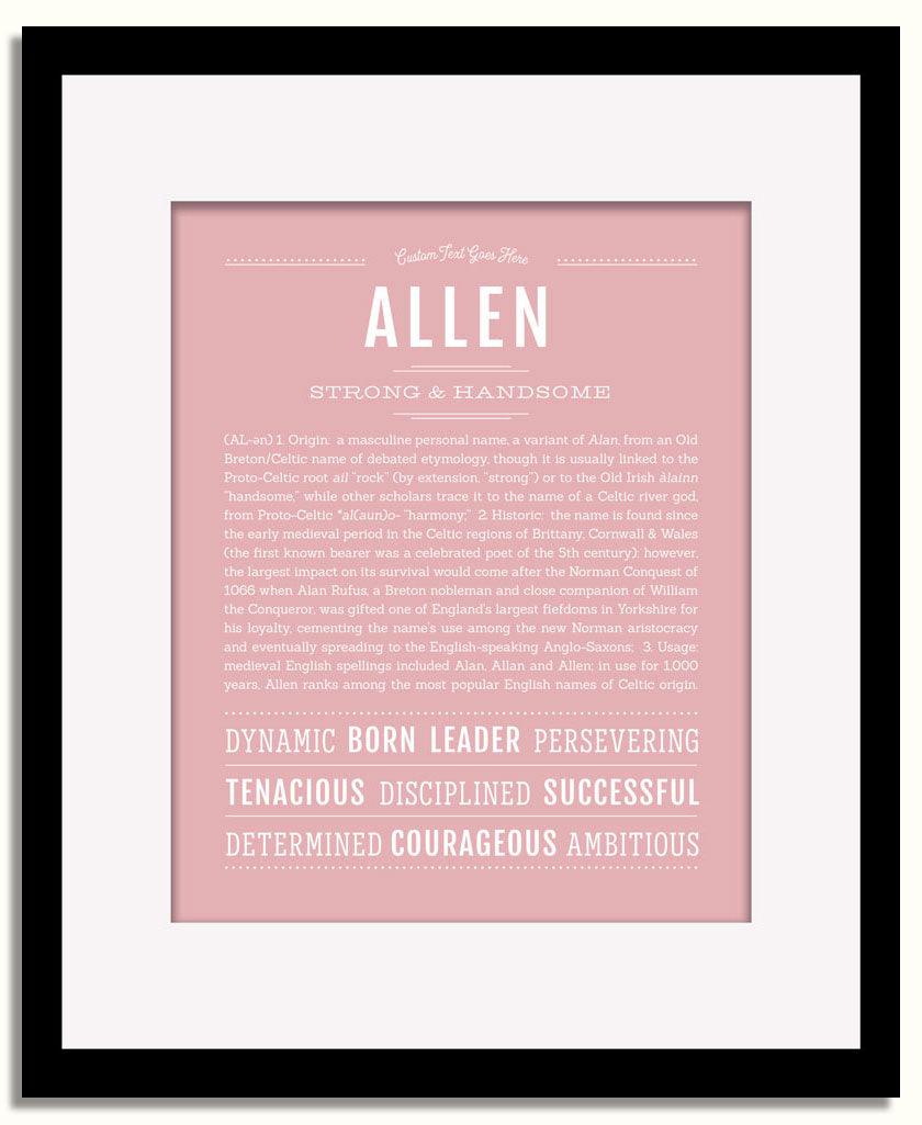 Frame Options | Dusty Rose | Black Frame, Matted