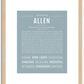 Allen | Name Art Print