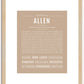 Allen | Name Art Print