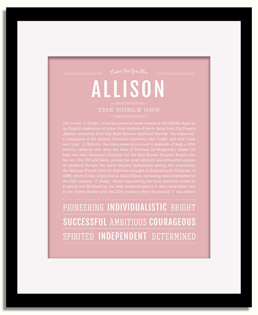 Frame Options | Dusty Rose | Black Frame, Matted