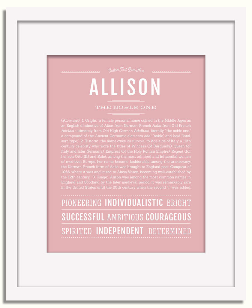 Frame Options | Dusty Rose | White Frame, Matted