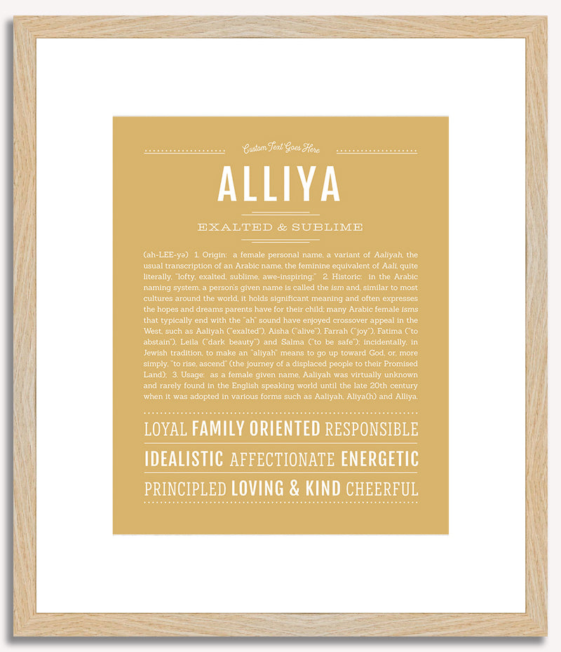 Alliya | Name Art Print