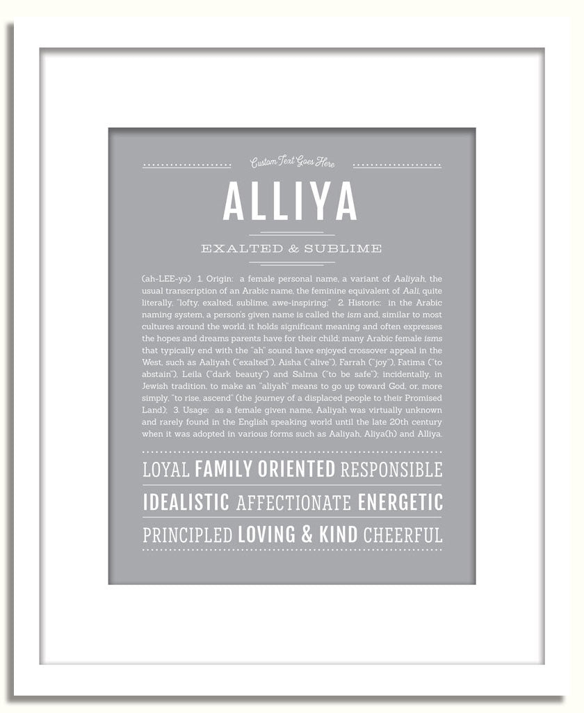 Frame Options | Light Gray | White Frame, Matted