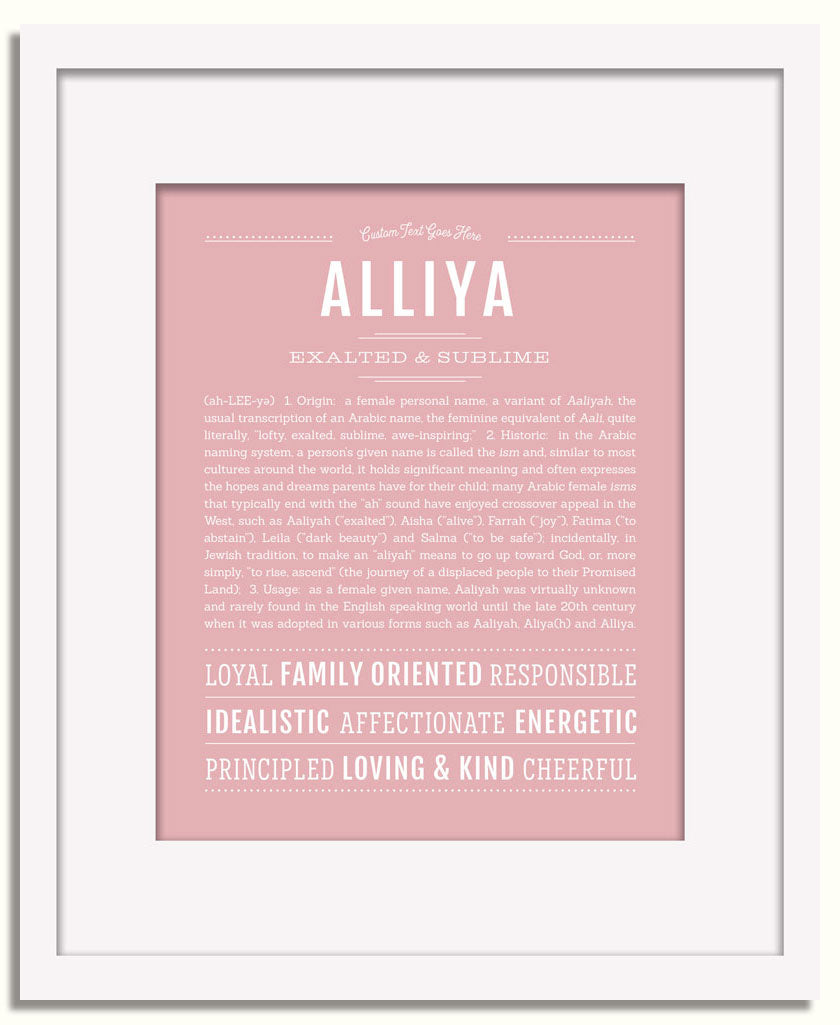 Frame Options | Dusty Rose | White Frame, Matted